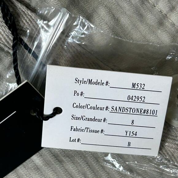 Willi Smith Pants Womens 8 Tan Tapered Capri Wide Leg Cotton Summer Vacation NEW - Picture 8 of 10